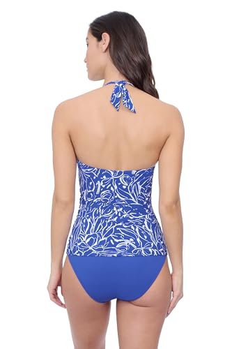 Profile by Gottex Womens Royal Blue Halter Neck Tankini Bathing Top with Soft Cups and Front Lining Swimwear Essential4