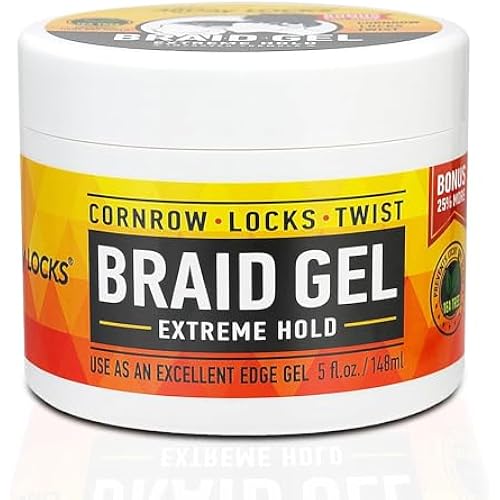 AllDay Locks Braid Gel Extreme Hold, Moisturizing Edge Control, 5 Oz