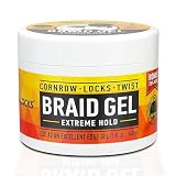 AllDay Locks Braid Gel Extreme Hold - Braiding Gel for Cornrows, Locks, & Twisting, Moisturizing...
