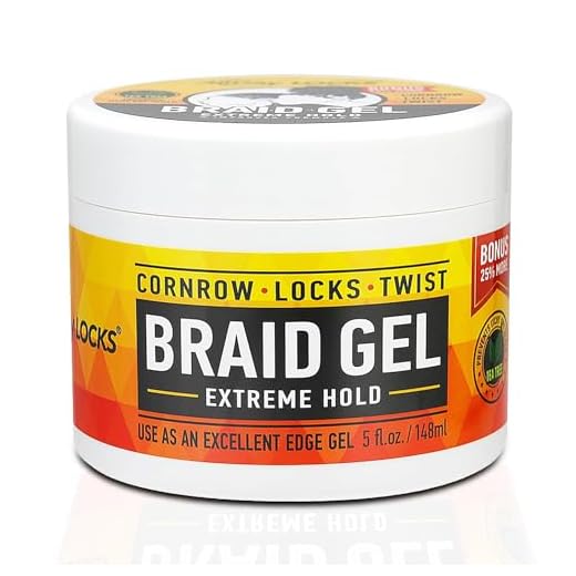 AllDay Locks Braid Gel | Extreme Hold, Smooths & Tames Frizz | No Flaking or Drying | High Shine, Long Lasting for Braids, Locks, Twists, Cornrows | 5 oz