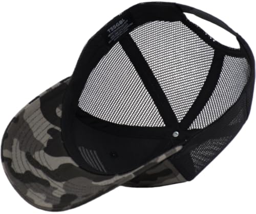 Image of TSSGBL USA Flag Trucker Hat - OSFM & XXL Big Head Fit, Adjustable Mesh Snapback American Patriotic Baseball Cap