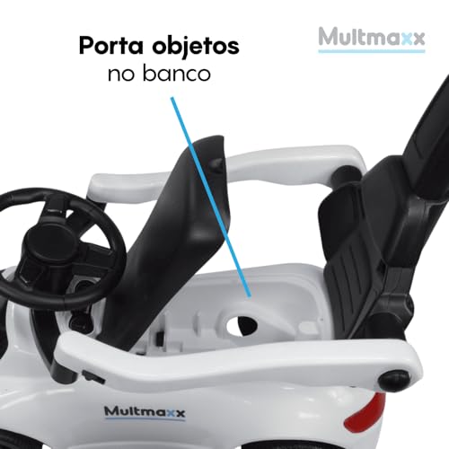Carrinho de Passeio Quadriciclo Infantil com Empurrador Multmaxx (Branco)