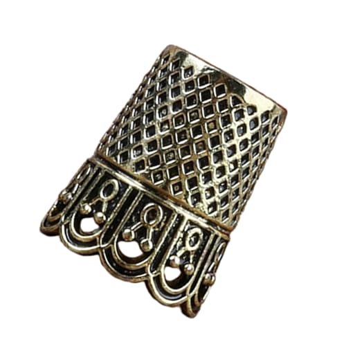 Protector de dedos de latón resistente con acabado oro elegante para modistería 2