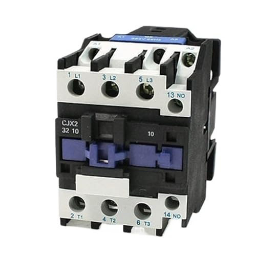 Contacteur CJX2-32 380V triphasé 32A avec contacts 1NO 1NC pour rail DIN