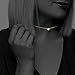 Lovve Yellow Gold Flashed Sterling Sterling Silver Round 4mm Bezel-Set Cubic Zirconia Solitaire Choker Necklace