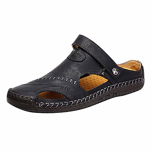 Summer Sandals for Men 2025 Retro Close Toe Beach Sandal Hollow Athletic Slip-on Roman Casual Shoes Vacation Footwear