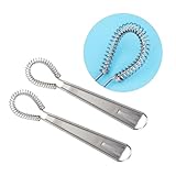 ULTECHNOVO 2Stücke Schneebesen Handmixer für Küchen Drehbarer Rührer für Eier Sahne und Ergonomischer Griff Rühren von Teig und Saucen Langlebig