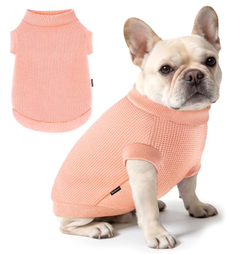 Image of 1 Pack Dog Shirt for Small Supplies Functional Waffle Dog Clothes Warm Soft Sweatshirt Outfit for Dogs Cats Pet Apparel