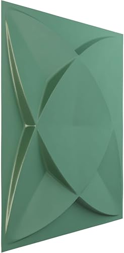 Miniatura 2 de Ekena Millwork Speedwell EnduraWall 19 58 pulgadas de ancho x 19 58 pulgadas de alto, panel decorativo de pared 3D, niebla marina (cubre 2.67 pies