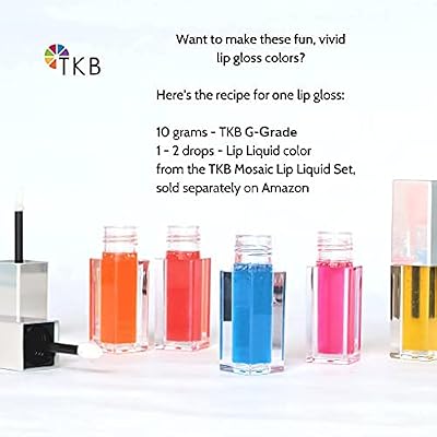 TKB High Shine Lip Gloss Top Coat (G-Grade)| Lip Oil, High Shine, Ready To Wear Clear Lip Gloss, DIY Lip Gloss, Mineral Oil Free 5.5oz (156g)