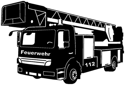 Pared Adhesivo departamento de bomberos negro 070 75 x 50cm