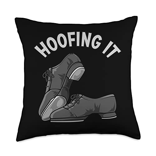 Tap Dance Mania Hoofing Present Idea for Tap Dance Lovers Throw Pillow, 18x18, Multicolor