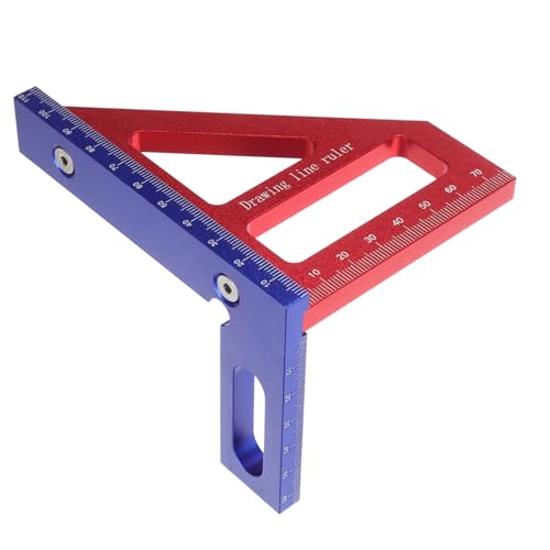 HEALLILY 90Degree Multi-Angle Measuring Ruler Precision Angle Ruler for Woodworking Carpentry Lightweight Triangle Protractor Scriber Tool Easy to Read Design