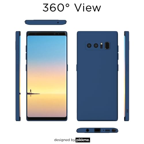 Image of Outlouders Back Cover for Samsung Galaxy Note 8 | Camera Protection | Durable Soft Matte Silicone Bumper Case (Blue)