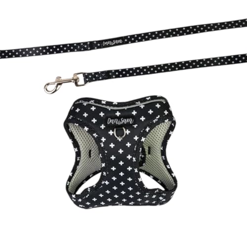 Dan & Sam Crossways Step-in Cat Harness & Lead, Large - Comfortable & Secure Fit, Adjustable Straps, Durable & Stylish Design - Ideal for Outdoor Adventures