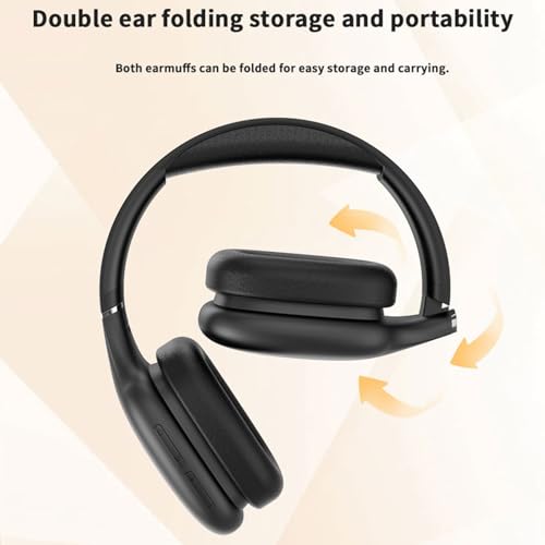 Image of iFAST Foldable Wireless Stereo Headphone | 40 Hours Music & Calls| Dual Mode (Wired & Wireless) Gaming Headset with Adjustable Headband [ Black ]