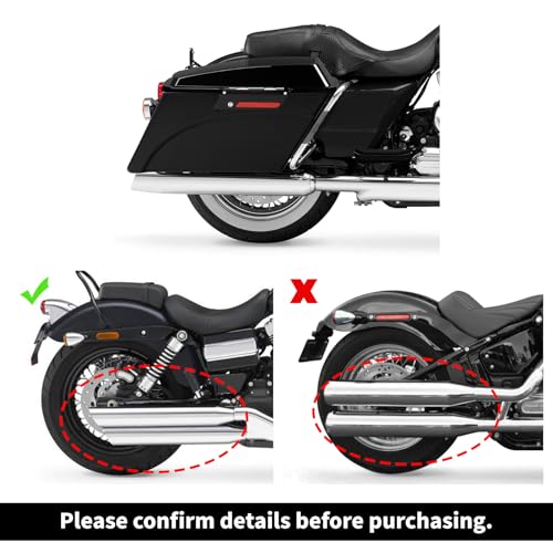 Alforjas rígidas negras para Harley Softail 1984-2017 miniatura 2