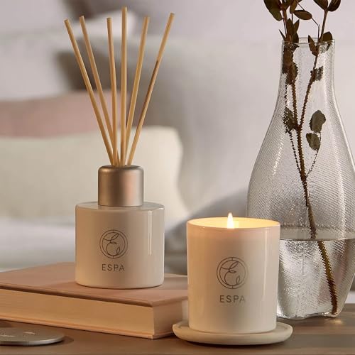 ESPA | Restorative Reed Diffuser | 200ml | Rose Geranium, Sweet Orange & Lavender | Hand-Poured Aromatherapy Diffuser with Essential Oils | Natural Rattan Seeds & FSC Approved - Image 5