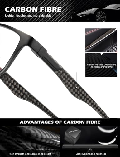 Image of ANYLUV Reading Glasses Men, Relieve Eyestrain and Eye Protection, Al-Mg Metal Computer Blue Light Blocking Glasses