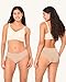 BAMBOO COOL Women's No Show Bikini Seamless Underwear for Women Low Waisted Non-marking Stretch Panties Full Coverage，6 Pack