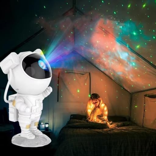 Image of Oblivion Astronaut Projector 1 Pc - Robot Sky Space Stars Light Galaxy Projector Night Lamp for Bedroom & Kids - Starry Sky Nebula Projector Light for Home, Party, Relaxation & Children's Room Decor