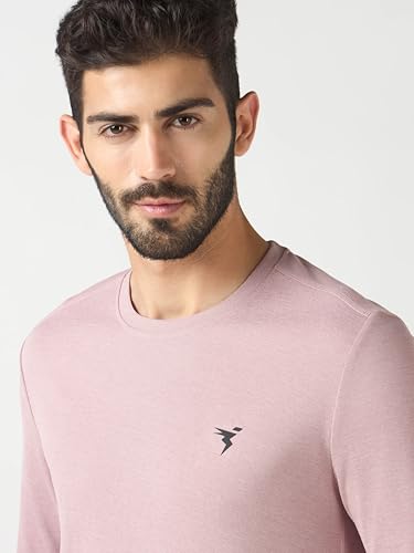 Image of TECHNOSPORT Men's Slim Fit Full Sleeve Round Neck T-Shirt, Double Cool Quick Dry Moisture Wicking Stretchable Sports Gym and Casual Wear