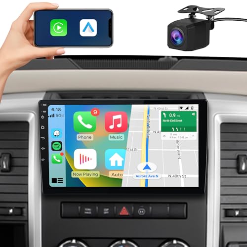 Car Radio Stereo 2GB+64GB for Dodge Ram 1500 2500 3500 2009-2012 Jeep Wrangler JK 2007-2018 with...