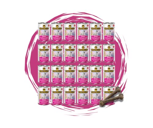 Wolfsblut Vetline Hundefutter - Hypoallergenic, 24x395g - Sparbundel, Sparpaket - inklusive Warnicks Tierfutterservice Hundesnack Goodie