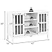Tangkula White TV Stand, Modern Tall Entertainment Center for TVs up to 50