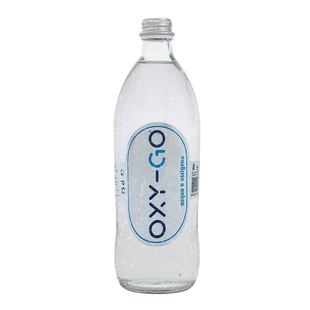 Acqua addizionata di ossigeno Oxy-Go, Confezione da 6 o 12 bottiglie, Ossigeno da bere (6 bottiglie)