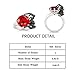 Jeulia Round Cut Silver Ring: Sterling Silver Hug Me Black Spider Gothic Ring Band Fashion Anniversary Promise Engagement Wedding Halloween Ring Set for Her with Gift Jewelry Box (Spider-Red, 7.5)