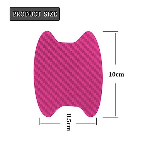 CGEAMDY 4PCS Exterior Car Stickers, Carbon Fiber Protection Film für Autofolie, Kratzfeste Schutzfolie, Universal Fit für die meisten Fahrzeuge (Rosa)