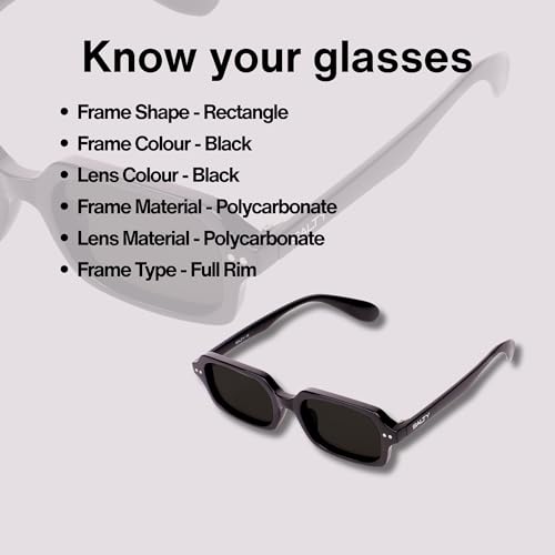 Image of Salty Alpha Lightweight Square Sunglasses For Men stylish | Carry Pouch Included | UV Protection Fashion Goggles for Women Durable | Gift for Man & Woman