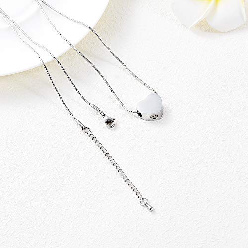 constantlife Cremation Jewelry for Ashes - Heart Pendant Memorial Urn Necklace Ashes Holder Stainless Steel Personalized Customization Keepsake3