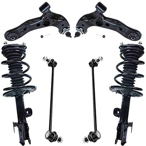 Image of Detroit Axle - 3.5L Front End Suspension Kit for Toyota RAV4, Ready Struts Lower Control Arms w /Ball Joints Sway Bars 2006 2007 2008 2009 2010 2011 2012 2013 2014 2015 2016 Replacement Struts Shocks