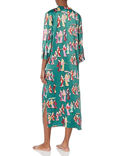 Image of N Natori Women's Geisha- Printed Satin Caftan Length 52 inch