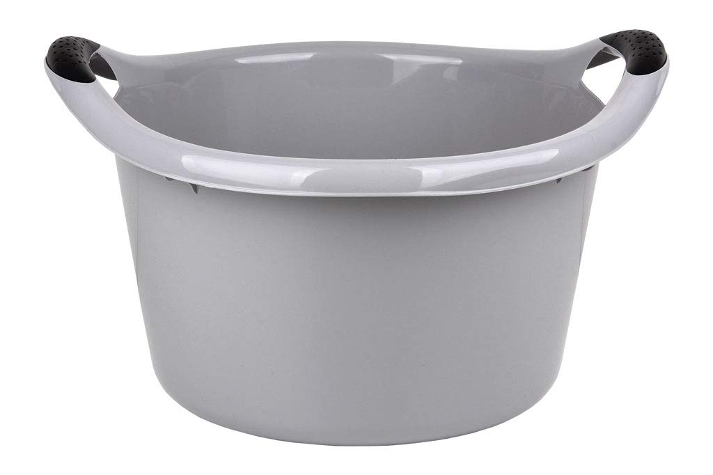 Bassine ronde 15 L anti-déversement avec poignées pour charges lourdes