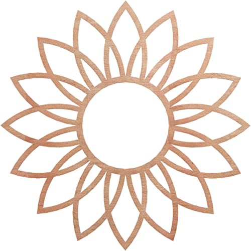 Ekena Millwork 36"OD x 13 7/8"ID x 1/4"T Daisy Wood Fretwork Pierced Ceiling Medallion, Cherry