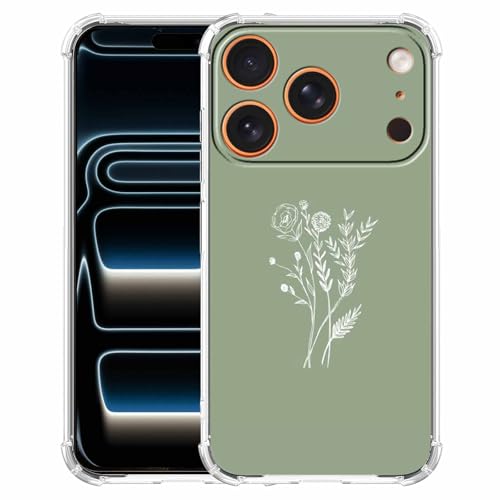 Coque iPhone 17 Pro Max souple motif végétal esthétique