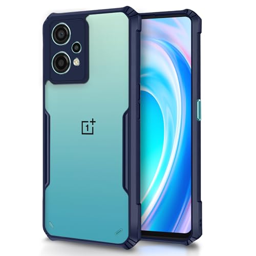 Image of Outlouders Back Cover for OnePlus Nord Ce 2 Lite 5G | Ultra Hybrid Transparent | Full Camera Protection | Raised Edge | Crystal Clear Bumper Case (Blue)