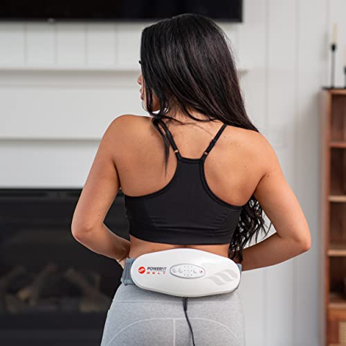 Advanced Belt Massage Machine - Compact Abdominal And Vibrating Back Massager With Auto Program - Heating, Vibration And Extrusion Cellulite Massager Electric Tummy Toner – White #TOP4