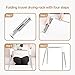 Heekaby Clothes Drying Rack Foldable, Stainless Steel Portable Clothes Rack Collapsible, Folding Clothes Rack for Indoor & Outdoor, Portable Clothes Airer for Travel (with Hooks)
