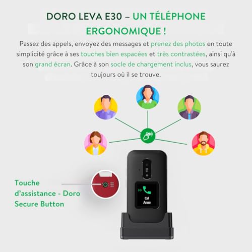 doro Batterie pour téléphone portable 1370 1372 2404 1000 mAh - vue 5