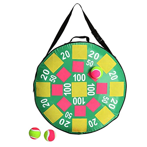BS Toys Jeu de Fléchettes à Scratch - Cible Gonflable Sécurisée avec Velcro et Balles - Installation Facile en Intérieur/Extérieur - Comprend 3 Balles -...