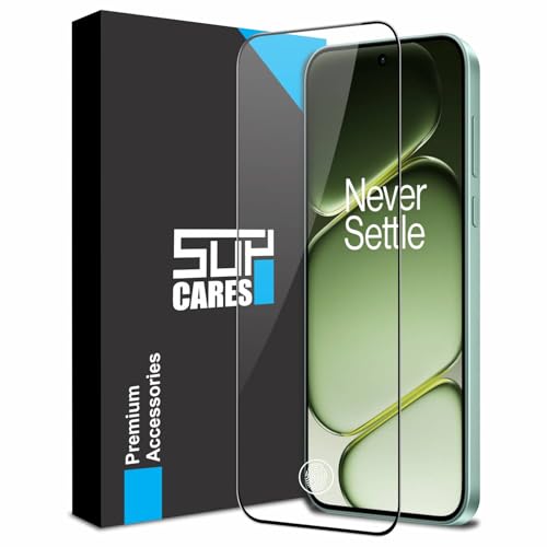 Image of SupCares Tempered Glass for OnePlus Nord 6 (6.78 Inch) With Installation Kit | 9H Edge to Edge Screen Protector | Black