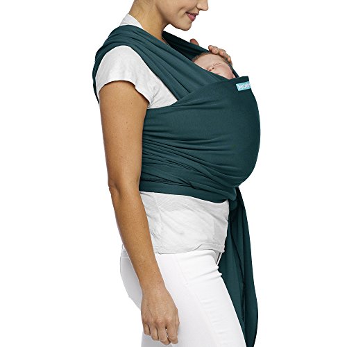 Image of Moby Baby Wrap Carrier Classic for Newborns to Toddlers (8-33lbs), Infant Sling Carrier, Lightweight & Hands Free Design, Adjustable for All Body Types (Pacific)
