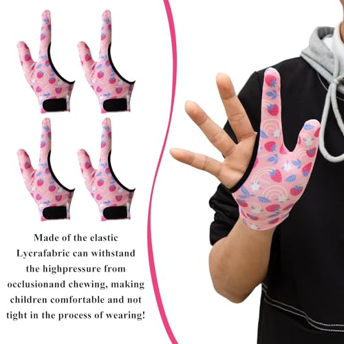 Image of 4pcs Thumb Sucking Guard Gloves Kids Anti Thumb Sucking Glove Chewy Compression Thumb Sucking Stop Nail Biting Finger Biting Glove for Kids Thumb Guard for Ages 5-12