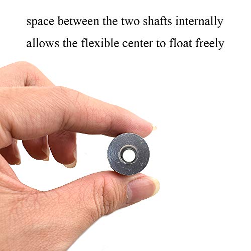 Image of Hahiyo 8mm to 6.3mm Inner Diameter Shaft Couplings Flexible Shock Absorbsion Stretchable Coupler Set Screws Lock Aluminum Alloy 1 Piece Easy Install Multi-Function for 3D Printer Stepper Motor Z-axis