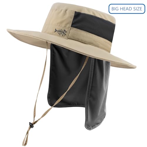 Image of BASSDASH UPF 50+ Sun Fishing Hat Water Resistant with Detachable Neck Flap