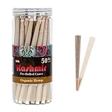 Kashmir Pre Rolled Cones King Size 108mm – 50 Pack Organic Natural Fiber Cones with W-Shaped Tips – Slow Burn Rolling Papers for Smooth, Even Smoke – Easy Fill, Premium Pre Rolls